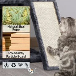 Yaheetech 3 Tiers 42-in Plush Cat Tower With Double Cat Condo -Cat Supplies 358005 PT6. AC SS1800 V1642694233