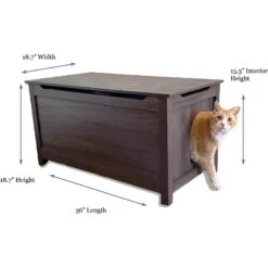 Designer Pet Products Parker Designer Wood Catbox Furniture Litter Box Enclosure, 36-in -Cat Supplies 362058 PT8. AC SS1800 V1643210489