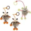 SmartyKat Bouncy Mouse Plush Dangler Catnip Cat Toy, Orange & Gray, Small, 3 Count -Cat Supplies 362942 MAIN. AC SS1800 V1642636913