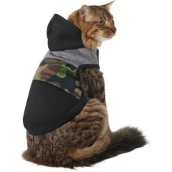 Frisco Army Camo Dog & Cat Hoodie -Cat Supplies 368774 PT2. AC SS1800 V1669102815
