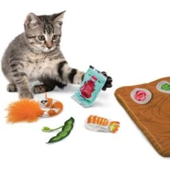 KONG Pull-A-Partz Sushi Catnip Cat Toys, 5 Count -Cat Supplies 370841 PT3. AC SS1800 V1647474718