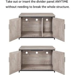 Unipaws Cat Litter Box Enclosure With Top Opening, Weathered Gray 14 Unipaws Cat Litter Box Enclosure With Top Opening, Weathered Gray -Cat Supplies 373041 PT4. AC SS1800 V1650098824