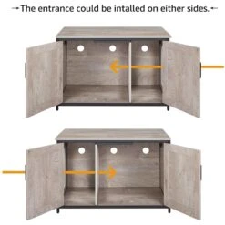 Unipaws Cat Litter Box Enclosure With Top Opening, Weathered Gray 15 Unipaws Cat Litter Box Enclosure With Top Opening, Weathered Gray -Cat Supplies 373041 PT5. AC SS1800 V1657657612
