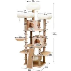 Catry 75-in Scratching Posts Condo Cat Tree, Beige 13 Catry 75-in Scratching Posts Condo Cat Tree, Beige -Cat Supplies 373043 PT2. AC SS1800 V1647010886