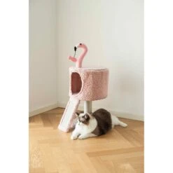Catry 32-in Flamingo Design With Sisal Scratching Post Cat Tree, Pink 14 Catry 32-in Flamingo Design With Sisal Scratching Post Cat Tree, Pink -Cat Supplies 373047 PT3. AC SS1800 V1647011482