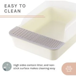 Sam's Pets Helix Cat Litter Box, White -Cat Supplies 373533 PT6. AC SS1800 V1647637319