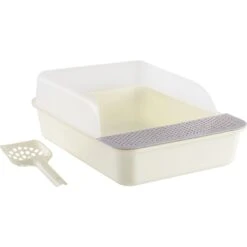 Sam's Pets Helix Cat Litter Box, White -Cat Supplies 373533 PT8. AC SS1800 V1647638506