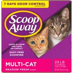 Scoop Away Multi-Cat Meadow Fresh Scented Clumping Clay Cat Litter 18 Scoop Away Multi-Cat Meadow Fresh Scented Clumping Clay Cat Litter -Cat Supplies 49010 PT7. AC SS1800 V1584460321