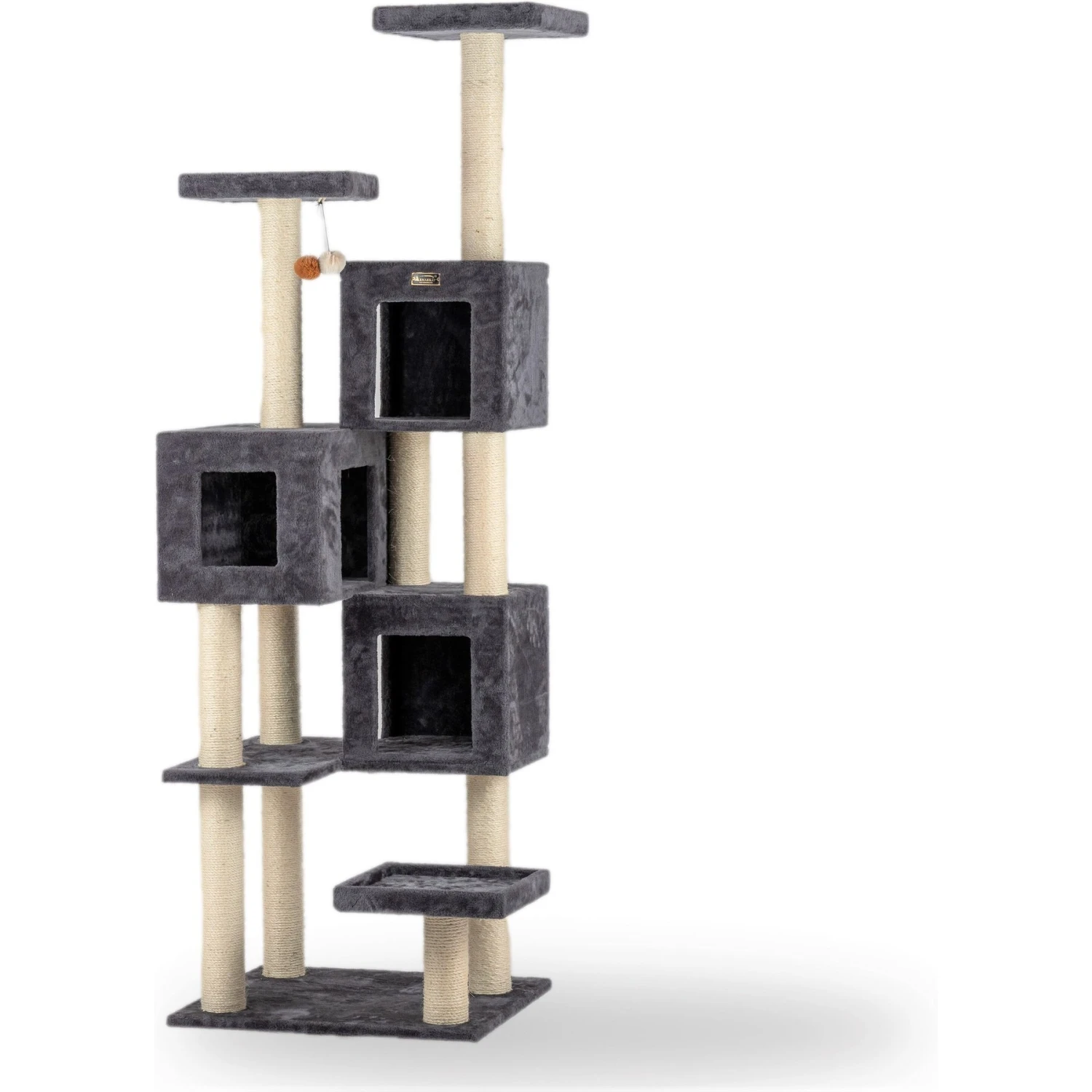 Armarkat Real Wood Giant Cat Tower, Dark Gray, 80-in 6 Armarkat Real Wood Giant Cat Tower, Dark Gray, 80-in - Image 4