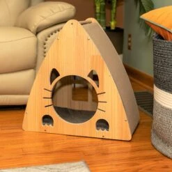 Armarkat Real Wood Triangular Cat Condo, Natural Beige, 22-in 13 Armarkat Real Wood Triangular Cat Condo, Natural Beige, 22-in -Cat Supplies 515614 PT2. AC SS1800 V1649344922