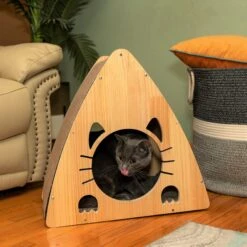 Armarkat Real Wood Triangular Cat Condo, Natural Beige, 22-in 14 Armarkat Real Wood Triangular Cat Condo, Natural Beige, 22-in -Cat Supplies 515614 PT3. AC SS1800 V1649353950