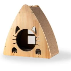 Armarkat Real Wood Triangular Cat Condo, Natural Beige, 22-in 18 Armarkat Real Wood Triangular Cat Condo, Natural Beige, 22-in -Cat Supplies 515614 PT7. AC SS1800 V1649340756