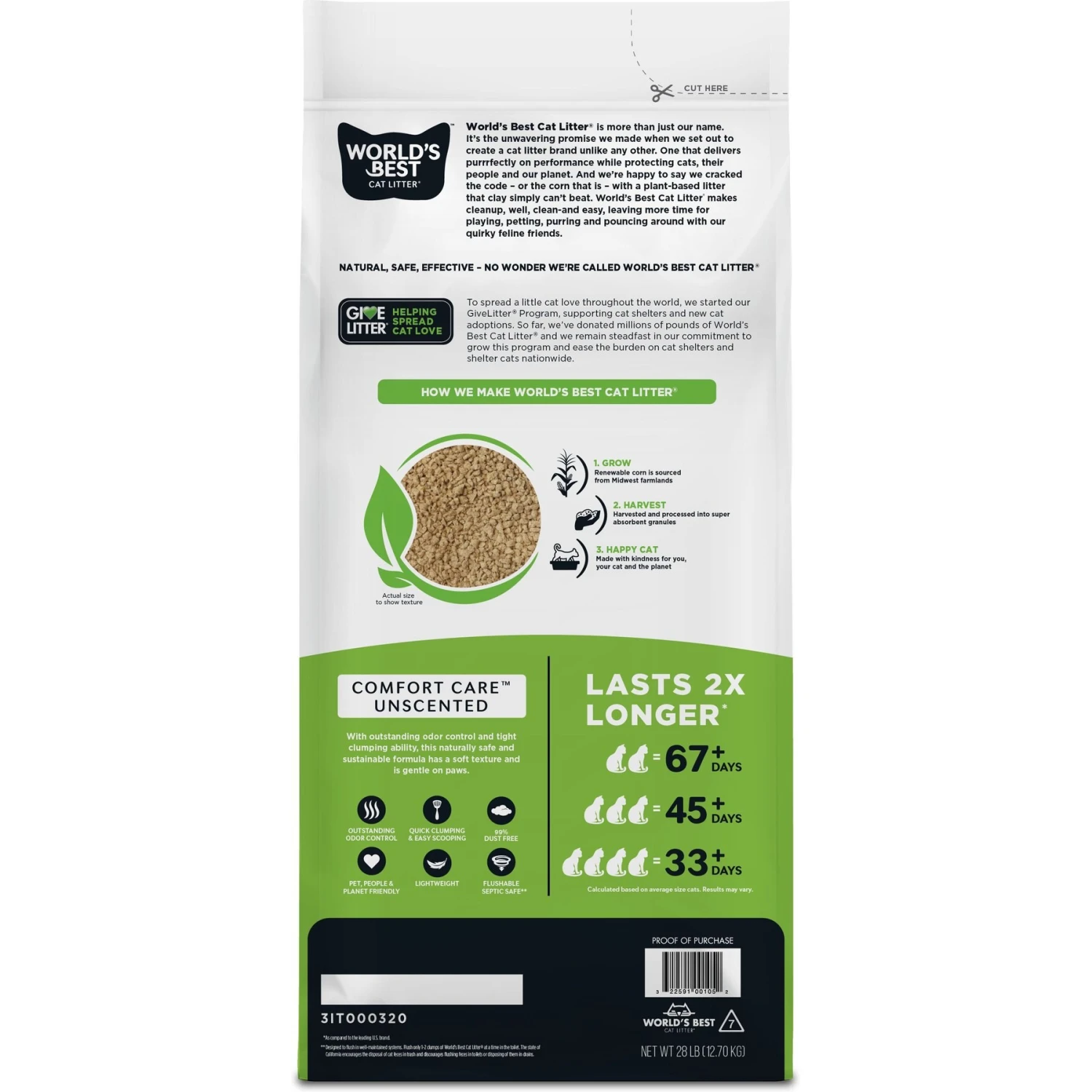 World's Best Unscented Clumping Corn Cat Litter 5 World's Best Unscented Clumping Corn Cat Litter - Image 3