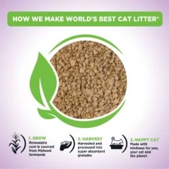 World's Best Lavender Scented Clumping Corn Cat Litter -Cat Supplies 52448 PT3. AC SS1800 V1598650259