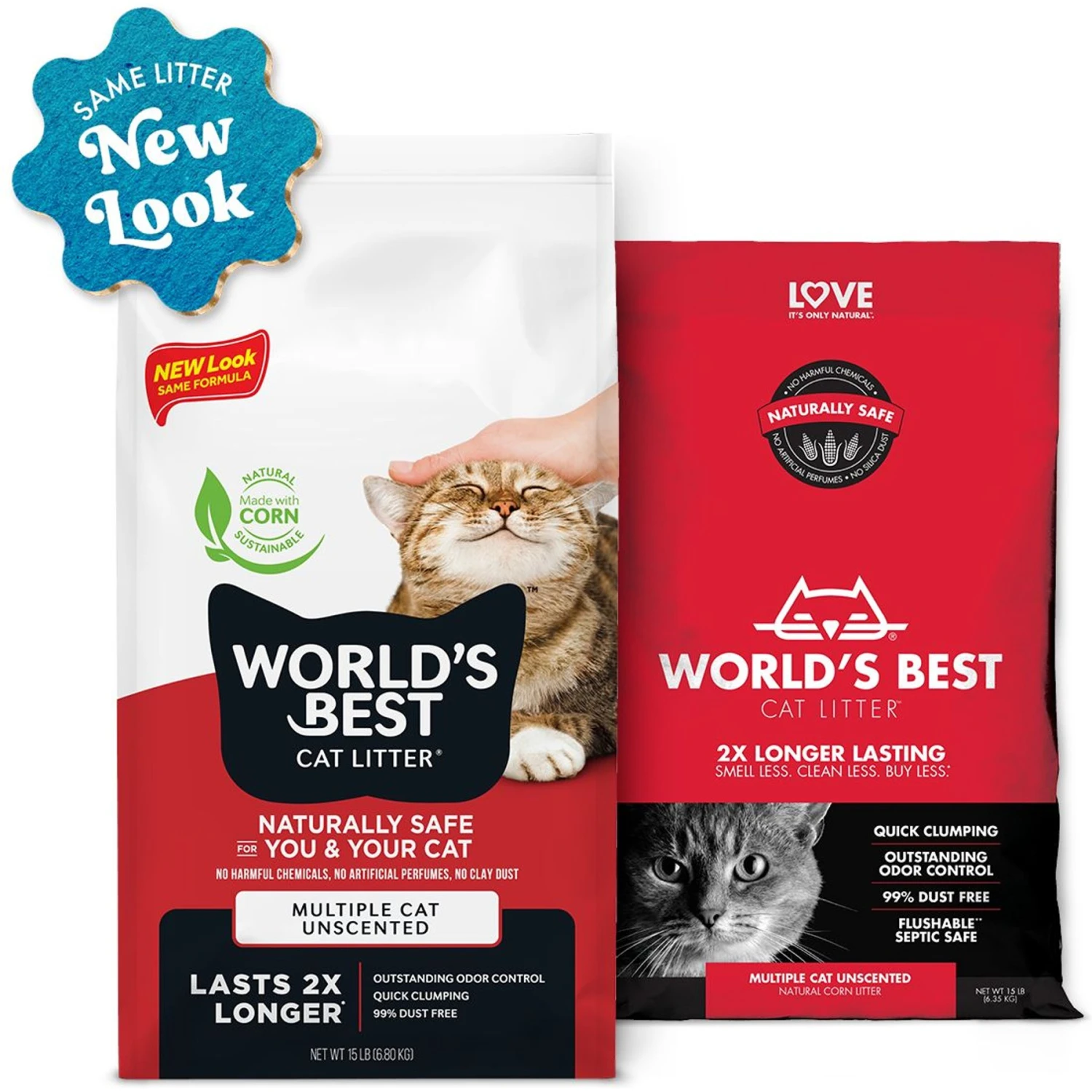 World's Best Multi-Cat Unscented Clumping Corn Cat Litter 4 World's Best Multi-Cat Unscented Clumping Corn Cat Litter - Image 2