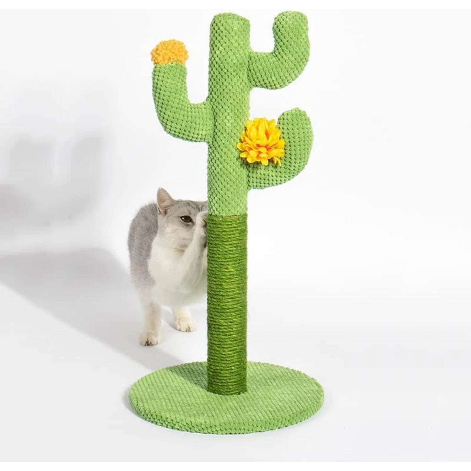 Lovely Caves 23.6-in Cactus Cat Scratching Post. Green, Large 3 Lovely Caves 23.6-in Cactus Cat Scratching Post. Green, Large