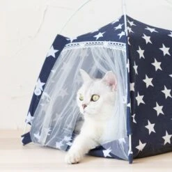 Lovely Caves Stars Dog & Cat Tent, Blue, Medium 9 Lovely Caves Stars Dog & Cat Tent, Blue, Medium -Cat Supplies 525758 PT2. AC SS1800 V1659028194