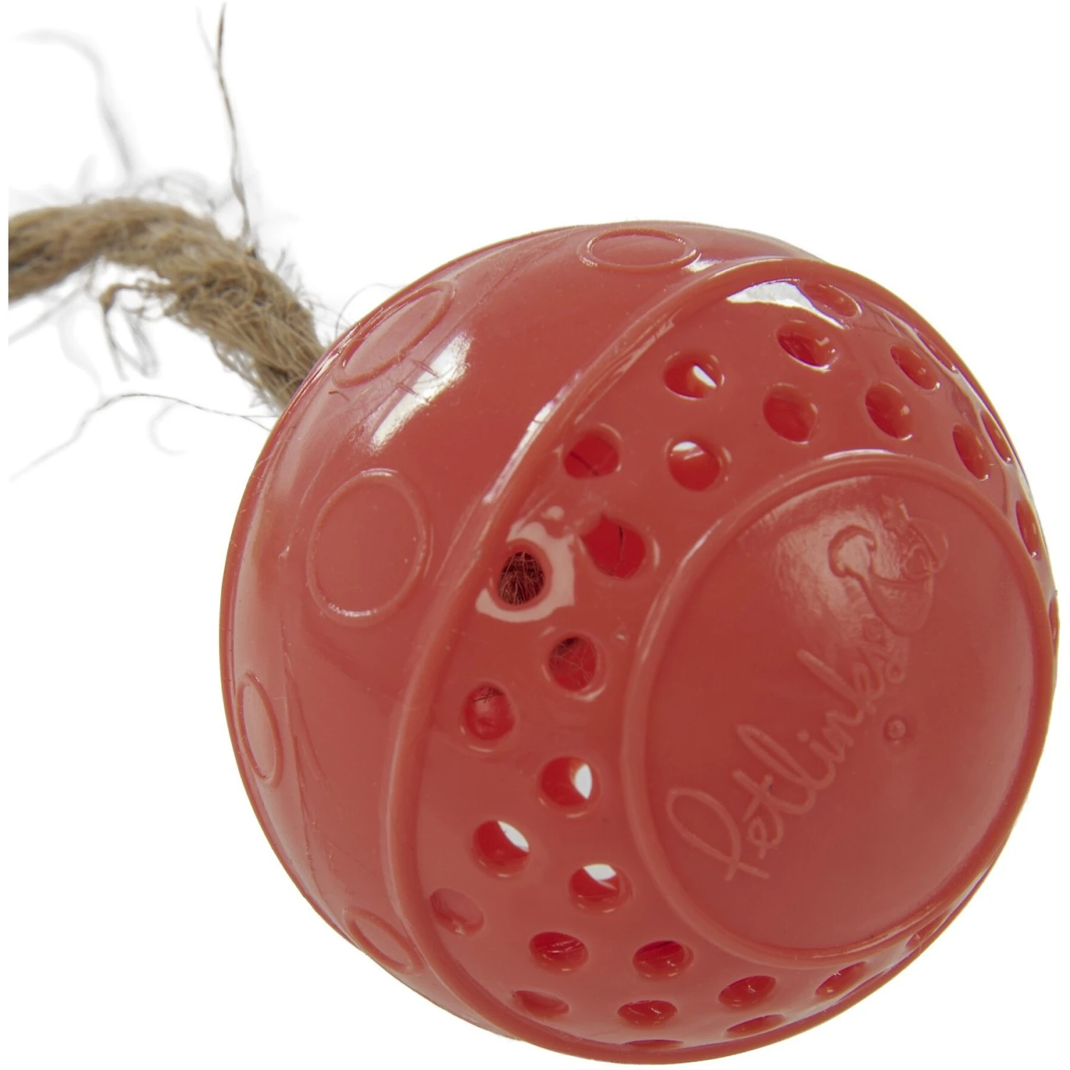 Petlinks Bobble Ball Soft Touch Dental Ball With Faux Fur Tail Cat Toy, Coral, Small 5 Petlinks Bobble Ball Soft Touch Dental Ball With Faux Fur Tail Cat Toy, Coral, Small - Image 3