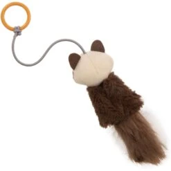 Petlinks HappyNip Sneaky Swinger Bouncy Dangle Plush Raccoon Cat Toy, Brown, Medium -Cat Supplies 531622 PT5. AC SS1800 V1652743884