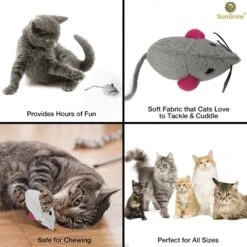 SunGrow Teething Chews Cat & Ferret Chase & Kicker Mouse Plush Toy, 5 Count 12 SunGrow Teething Chews Cat & Ferret Chase & Kicker Mouse Plush Toy, 5 Count -Cat Supplies 541654 PT4. AC SS1800 V1676384414