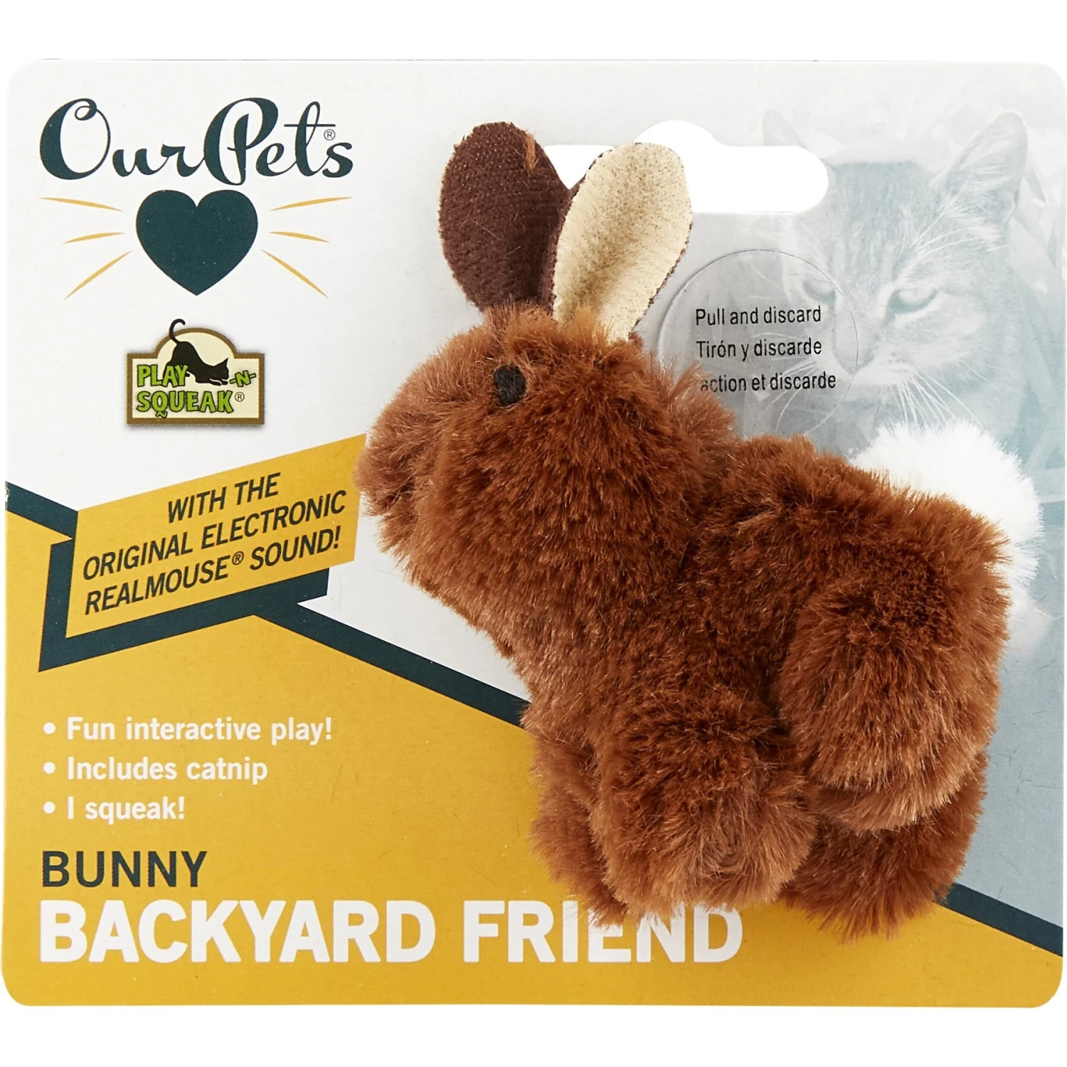 OurPets Backyard Squeaking Bunny Cat Toy 5 OurPets Backyard Squeaking Bunny Cat Toy - Image 3