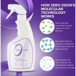 Zero Odor Litter Spray -Cat Supplies 57125 PT4. AC SS1800 V1661831904
