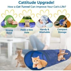 SunGrow Cat & Bunny Collapsible Play Tunnel Indoor Rabbit & Small Pet Crinkle Tube Hideout Toy 11 SunGrow Cat & Bunny Collapsible Play Tunnel Indoor Rabbit & Small Pet Crinkle Tube Hideout Toy -Cat Supplies 604566 PT3. AC SS1800 V1682953197