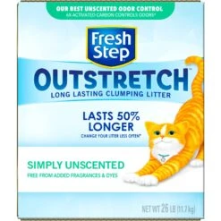 Fresh Step Outstretch Simply Unscented Cat Litter, 26-lb Box 18 Fresh Step Outstretch Simply Unscented Cat Litter, 26-lb Box -Cat Supplies 605102 PT7. AC SS1800 V1694463426