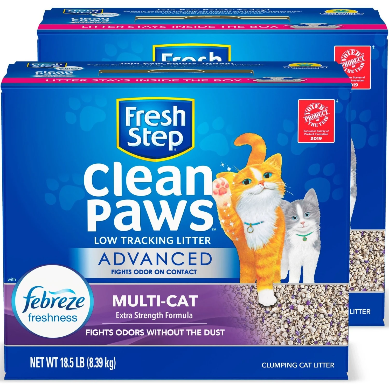 Fresh Step Advanced Clean Paws Multi Cat Litter, 18.5-lb Box, 2 Count 9 Fresh Step Advanced Clean Paws Multi Cat Litter, 18.5-lb Box, 2 Count - Image 7