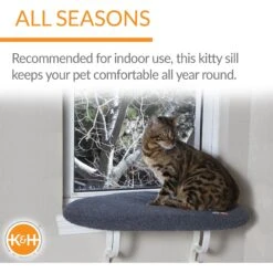 K&H Pet Products Kitty Sill Cat Window Perch Shelf Cushioned Cat Window Seat, Unheated, Gray 12 K&H Pet Products Kitty Sill Cat Window Perch Shelf Cushioned Cat Window Seat, Unheated, Gray -Cat Supplies 612078 PT3. AC SS1800 V1659490826