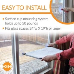 K&H Pet Products Window Lounger Cat Perch, Natural, 12x23-in 15 K&H Pet Products Window Lounger Cat Perch, Natural, 12x23-in -Cat Supplies 613502 PT4. AC SS1800 V1659709709