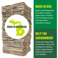 Fresh News Unscented Non-Clumping Paper Cat Litter -Cat Supplies 61630 PT7. AC SS1800 V1667517609