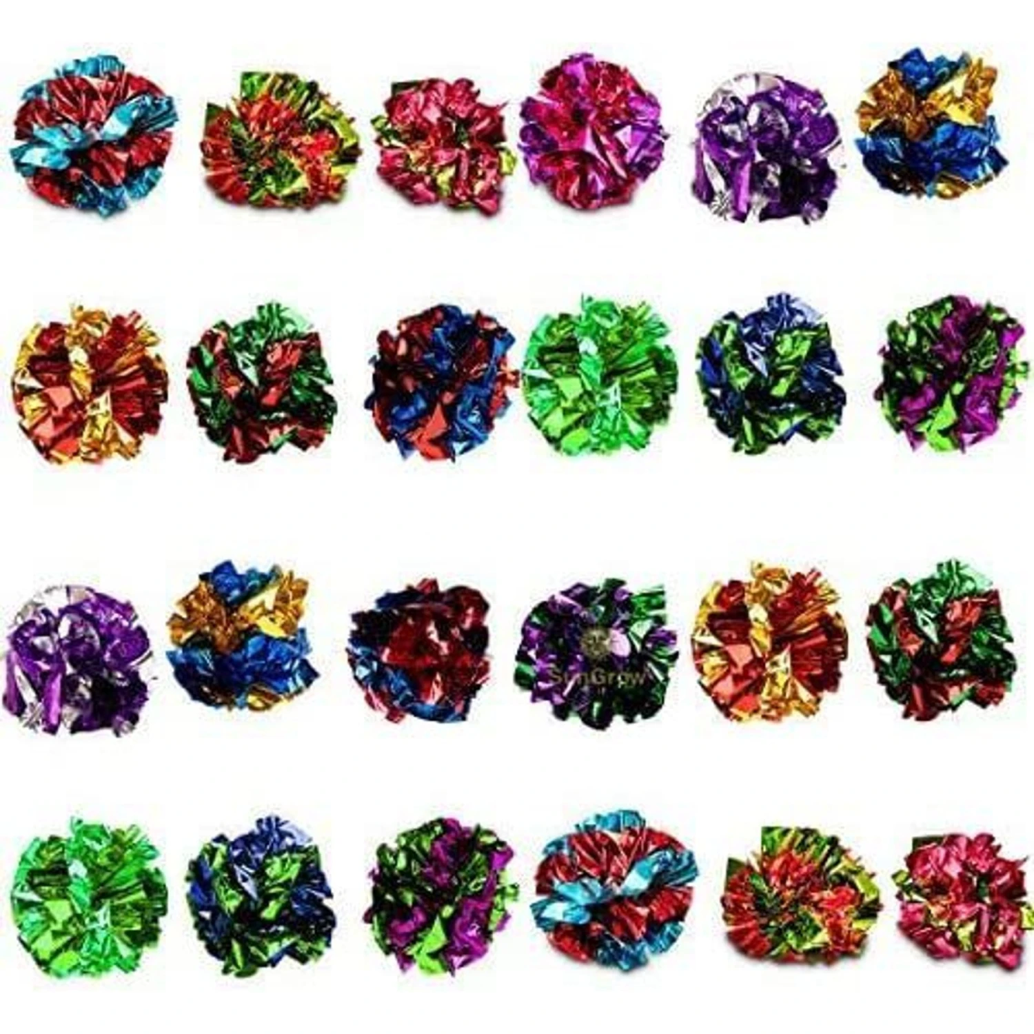 SunGrow Interactive Colorful Indoor Cat & Ferret Mylar Crinkle Balls & Chase Toy, 2-in, 24 Count 3 SunGrow Interactive Colorful Indoor Cat & Ferret Mylar Crinkle Balls & Chase Toy, 2-in, 24 Count