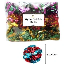 SunGrow Interactive Colorful Indoor Cat & Ferret Mylar Crinkle Balls & Chase Toy, 2-in, 24 Count 15 SunGrow Interactive Colorful Indoor Cat & Ferret Mylar Crinkle Balls & Chase Toy, 2-in, 24 Count -Cat Supplies 616582 PT6. AC SS1800 V1673973772