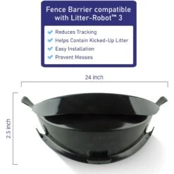 Pet Standard Fence & Litter Barrier Compatible With Litter-Robot 3 Cat Litter Box Mat -Cat Supplies 618158 PT1. AC SS1800 V1659822241