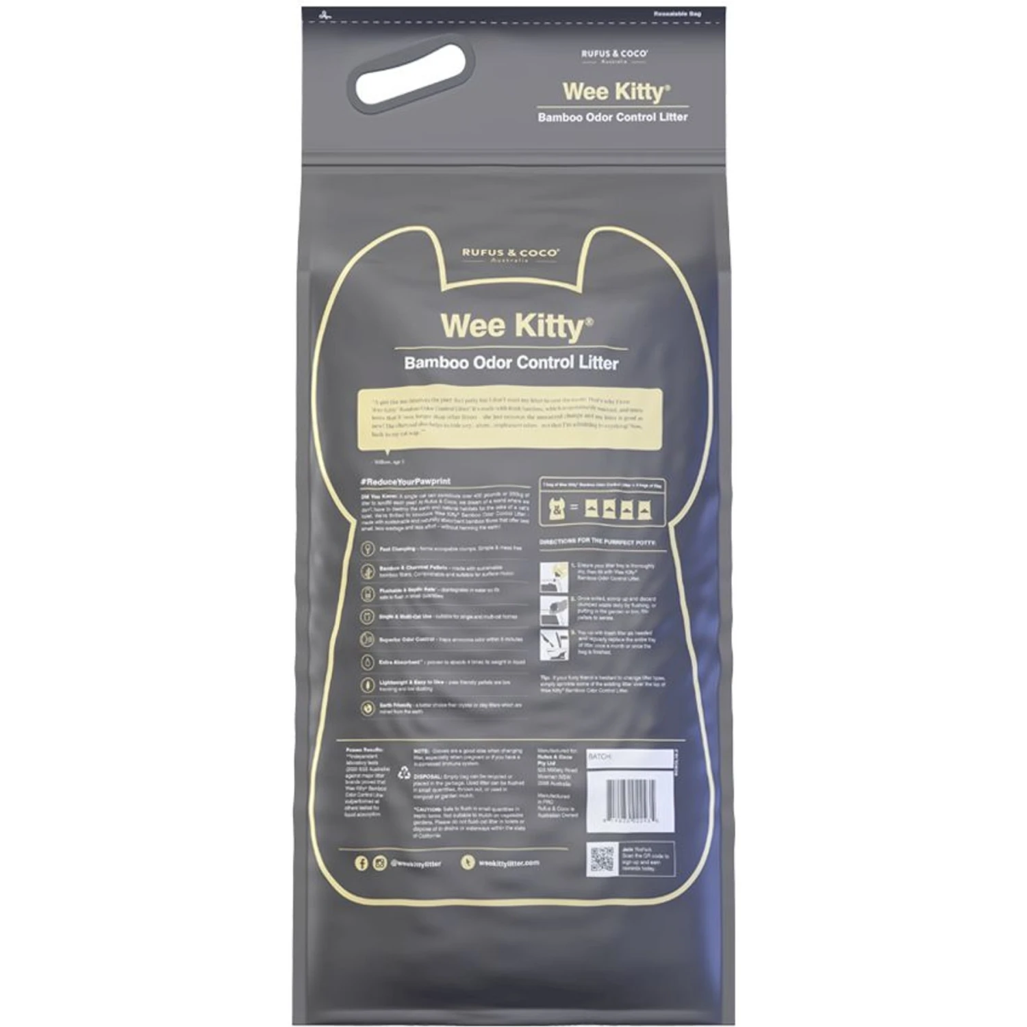 Rufus & Coco Wee Kitty Clumping Cat Litter 5 Rufus & Coco Wee Kitty Clumping Cat Litter - Image 3