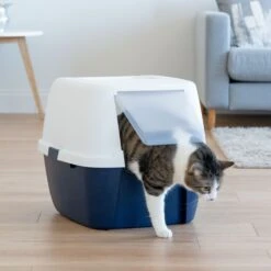 IRIS USA Jumbo Enclosed Hooded Cat Litter Box With Front Door Flap 10 IRIS USA Jumbo Enclosed Hooded Cat Litter Box With Front Door Flap -Cat Supplies 645518 PT2. AC SS1800 V1687785446
