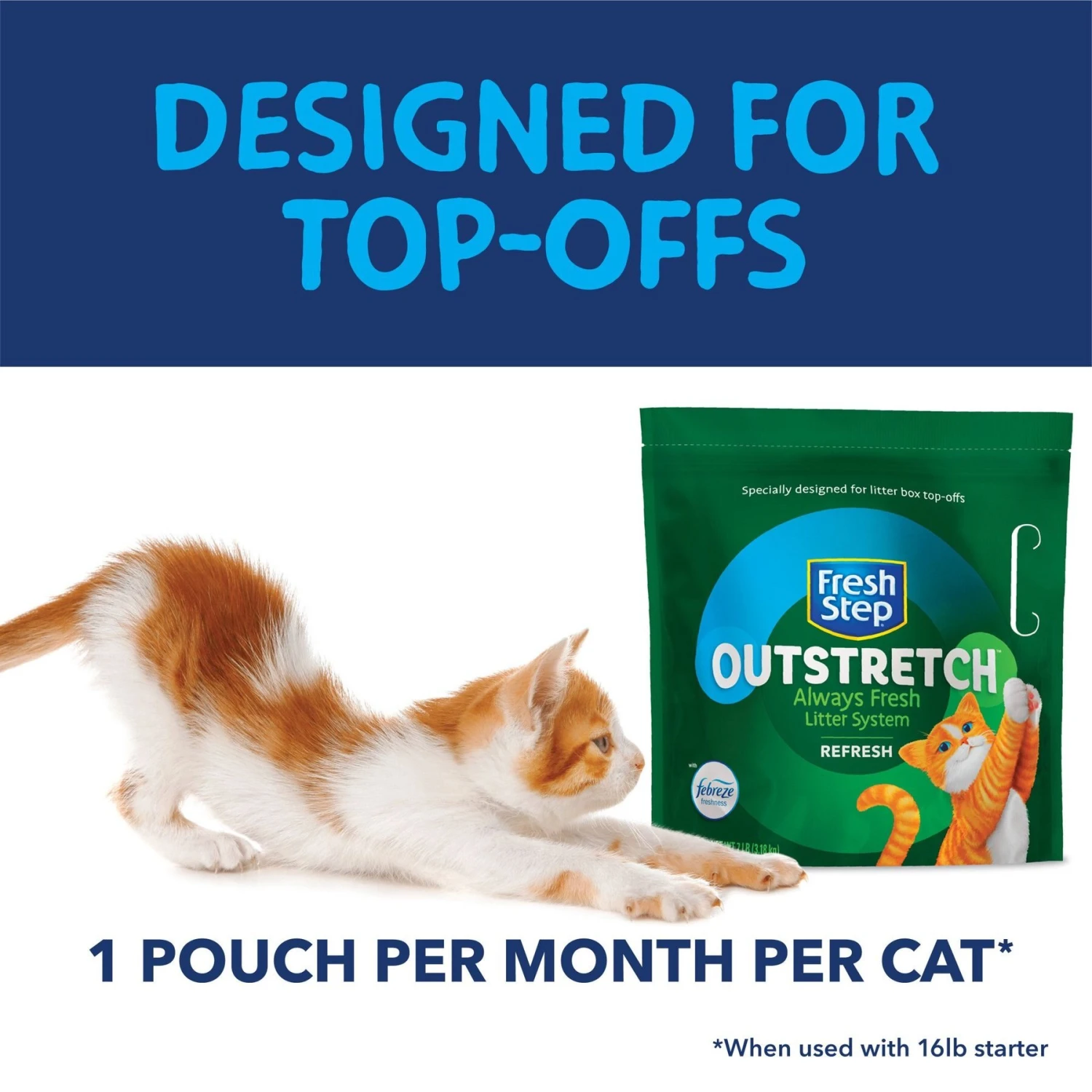 Fresh Step Outstretch Always Fresh Litter System, Starter Kit 16-lb Box & 7-lb Pouch 11 Fresh Step Outstretch Always Fresh Litter System, Starter Kit 16-lb Box & 7-lb Pouch - Image 9