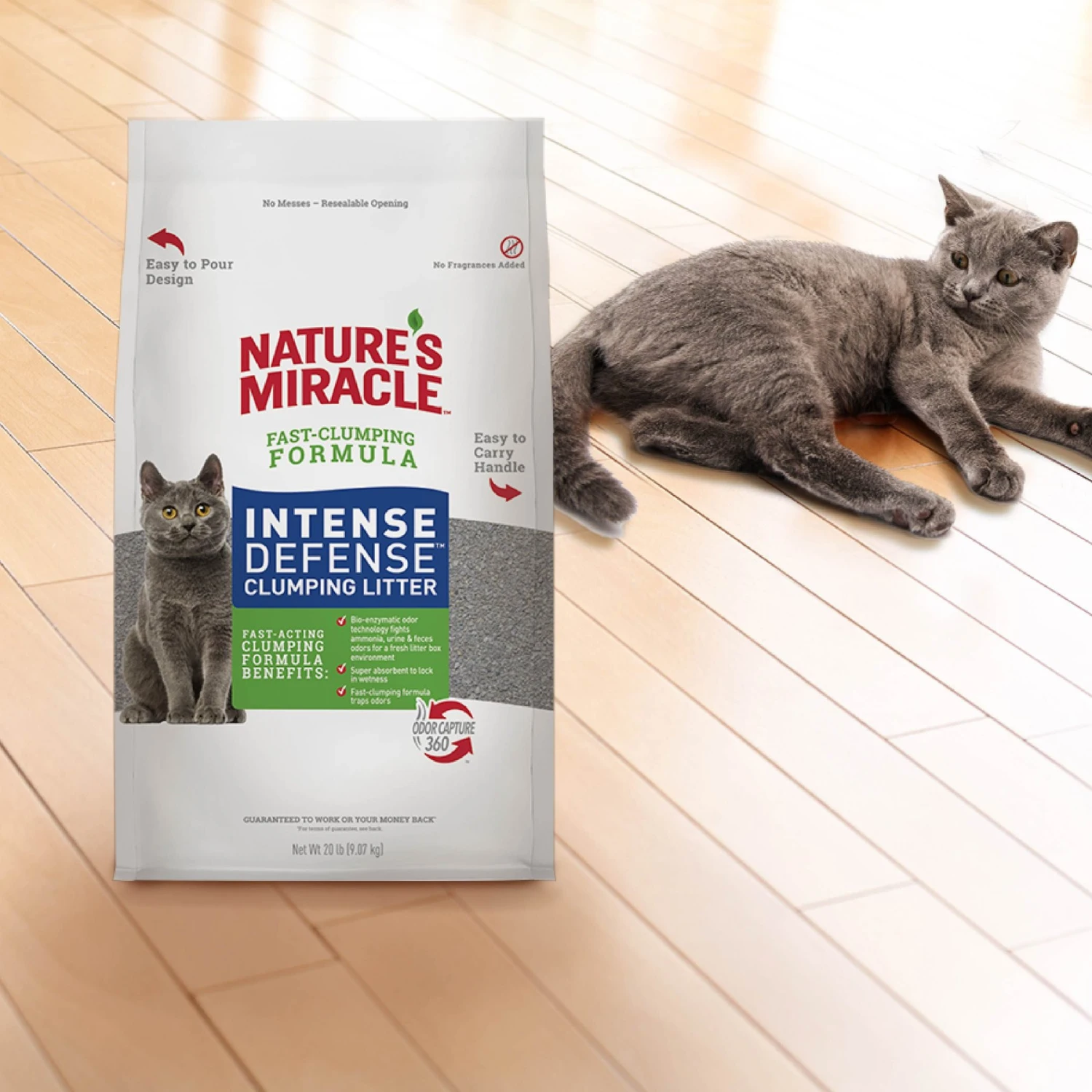 Nature's Miracle Intense Defense Unscented Clumping Clay Cat Litter 9 Nature's Miracle Intense Defense Unscented Clumping Clay Cat Litter - Image 7