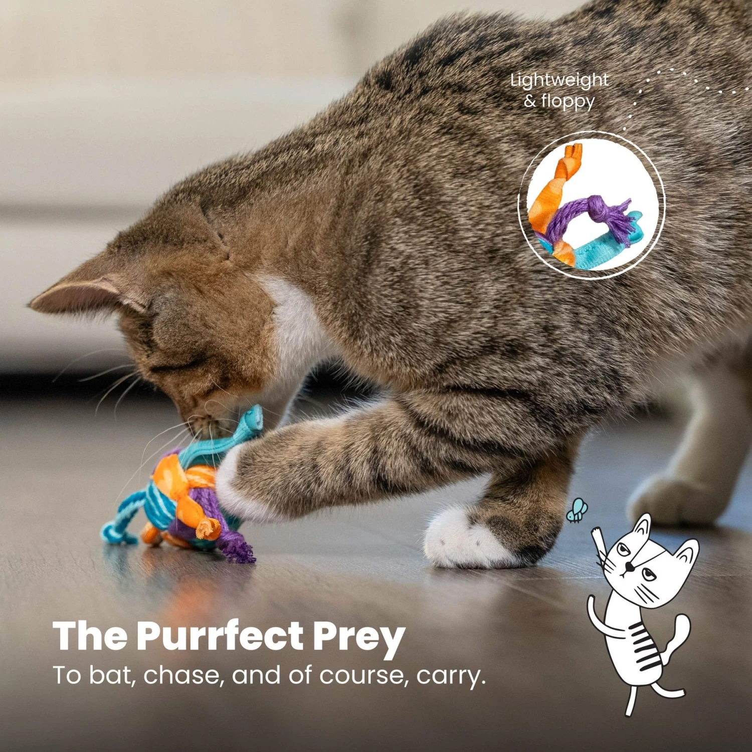 Catstages Tons Of Tails Cat Toy With Catnip, Color Varies 8 Catstages Tons Of Tails Cat Toy With Catnip, Color Varies - Image 6