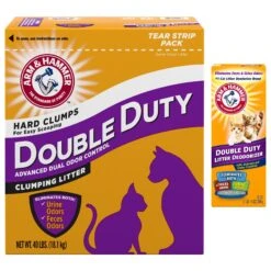 Arm & Hammer Litter Double Duty Scented Clumping Clay Cat Litter & Arm & Hammer Litter Baking Soda Double Duty Cat Litter Deodorizer