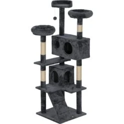 Coziwow 60-in Scratching Posts & Toys Cat Tree & Condo, Grey -Cat Supplies 666062 PT2. AC SS1800 V1668458448