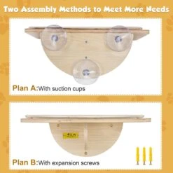 Coziwow Cat Window Perch With Suction Cups, Natural Wood -Cat Supplies 668486 PT6. AC SS1800 V1666733612
