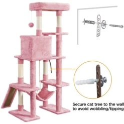 Yaheetech Multi-Level 63-in Plush Cat Tree -Cat Supplies 677222 PT8. AC SS1800 V1666043721