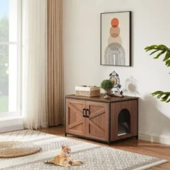 Unipaws Cat Litter Box Enclosure With Top Opening, Large