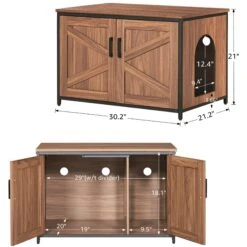 Unipaws Cat Litter Box Enclosure With Top Opening, Large -Cat Supplies 680950 PT5. AC SS1800 V1666385846