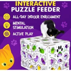 Cat Amazing Mega-Interactive Treat Maze & Puzzle Cat Toy, White 15 Cat Amazing Mega-Interactive Treat Maze & Puzzle Cat Toy, White -Cat Supplies 685438 PT4. AC SS1800 V1669738440
