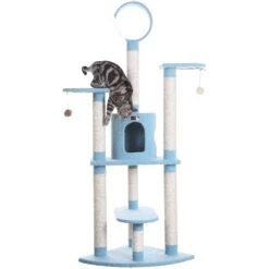 Armarkat 66-in Faux Fleece Cat Tree & Condo -Cat Supplies 70204 PT7. AC SS1800 V1582739712