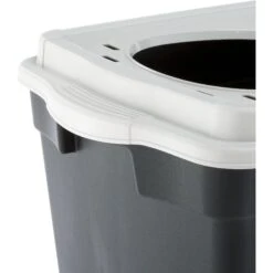 Ferplast "Jumpy" With Top Entrance Cat Litter Box, Black, Large -Cat Supplies 703926 PT3. AC SS1800 V1668456944