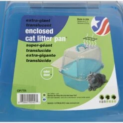Van Ness Translucent Enclosed Cat Litter Pan 15 Van Ness Translucent Enclosed Cat Litter Pan -Cat Supplies 70455 PT8. AC SS1800 V1536765019